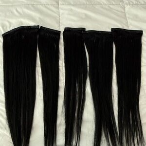 BELLAMI Silk Seam clip-ins Jet black 20’in